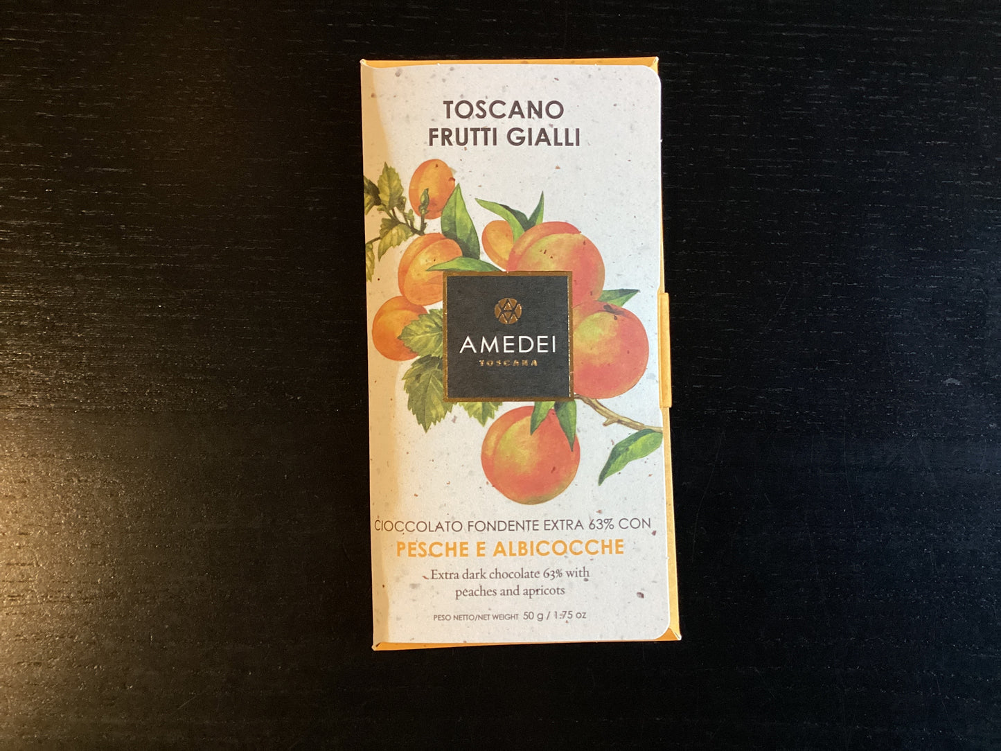 Amedei 63% dark with Peaches and Apricots