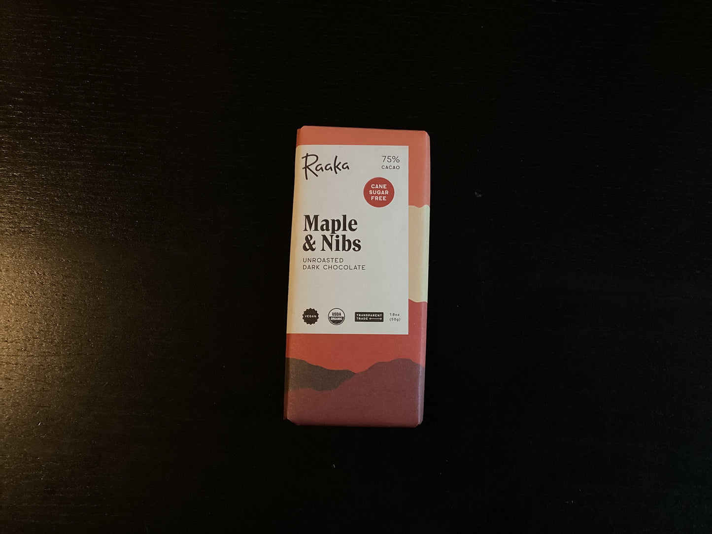 Raaka Maple and Nibs 75% Dark