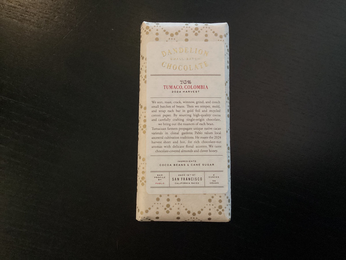 Dandelion Tumaco Colombia 70% dark