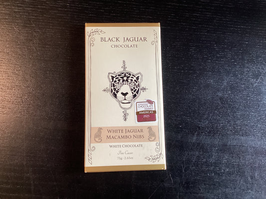 Black Jaguar White Chocolate with Jaguar Cacao Nibs
